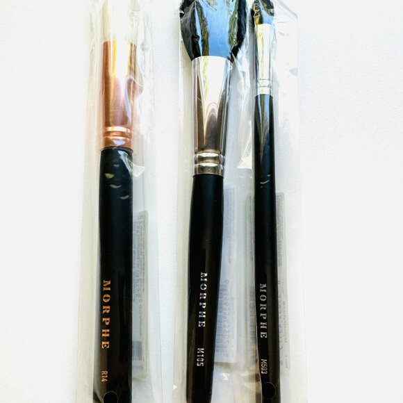 3420 MORPHE MAKEUP BRUSH SET LOT KIT WITH MAKEUP POUCH COSMETIC BAG - Picture 2 of 7